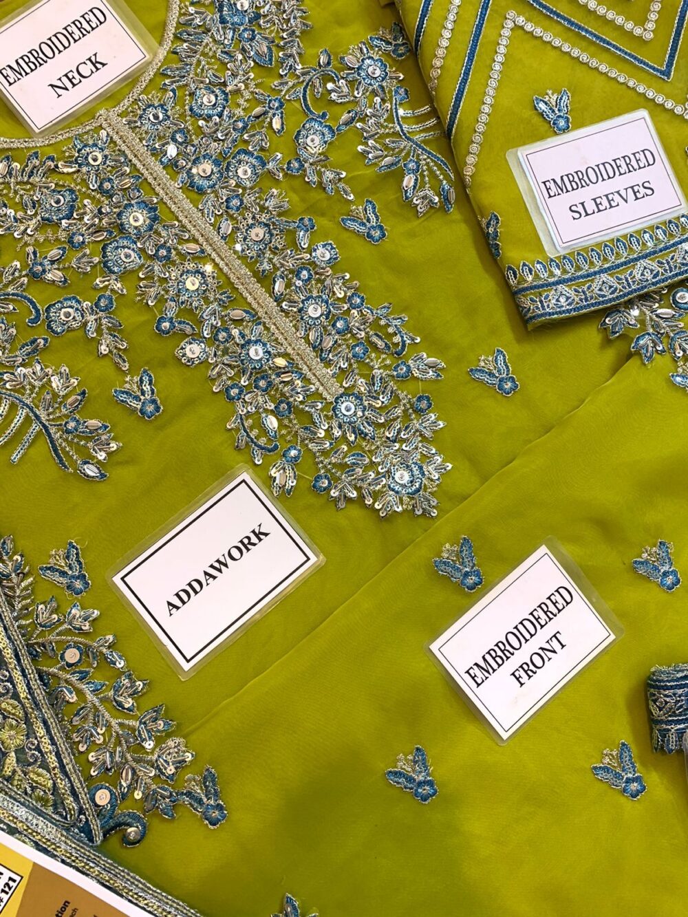 Organza Malai Heavy Embroidered Dress - Image 2
