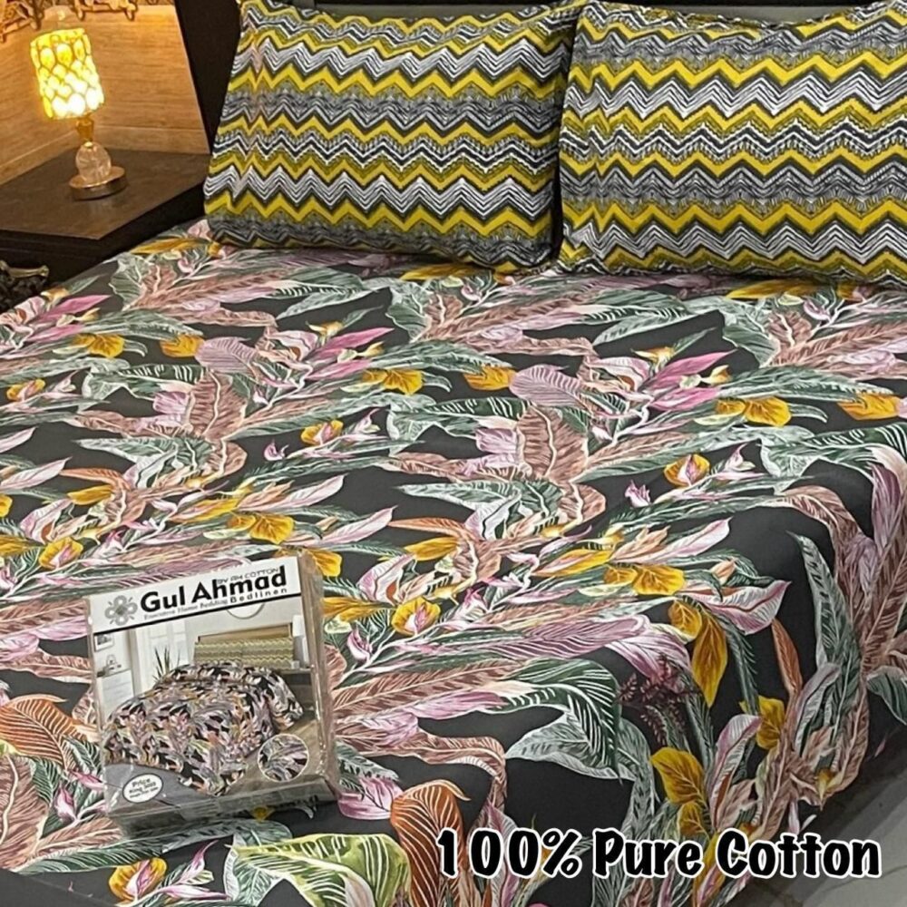 Green Cotton Bedsheet