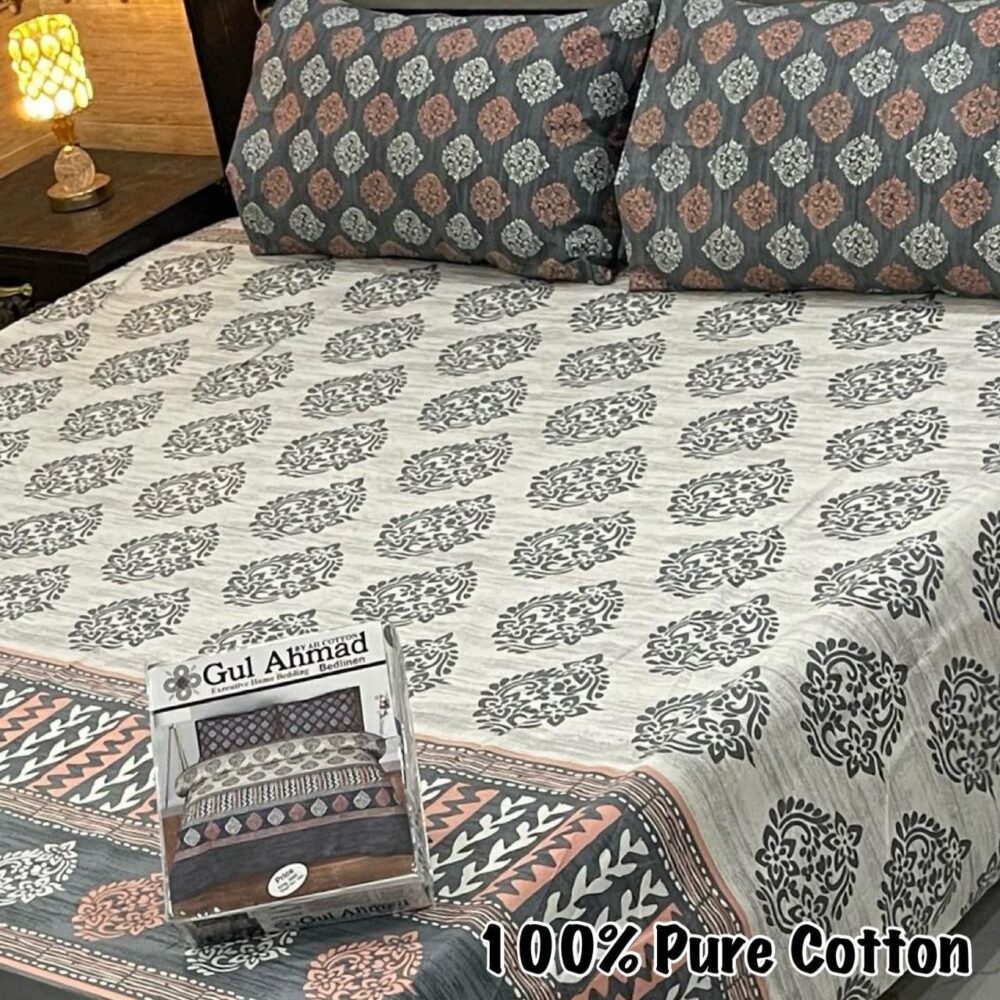 Grey Cotton Bedsheet