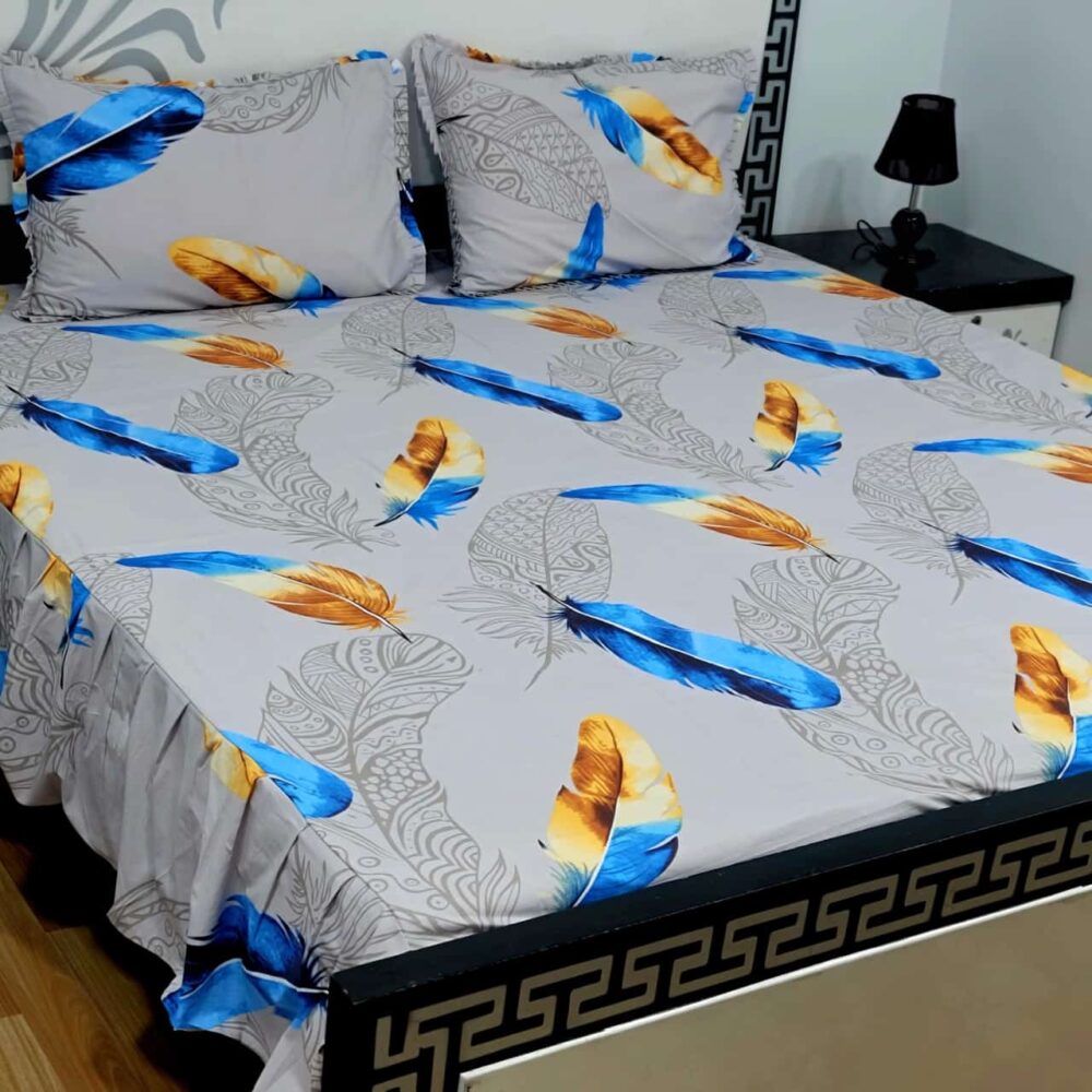 3 Piece Stiched 2 Sided Frill Bedsheets - Image 9
