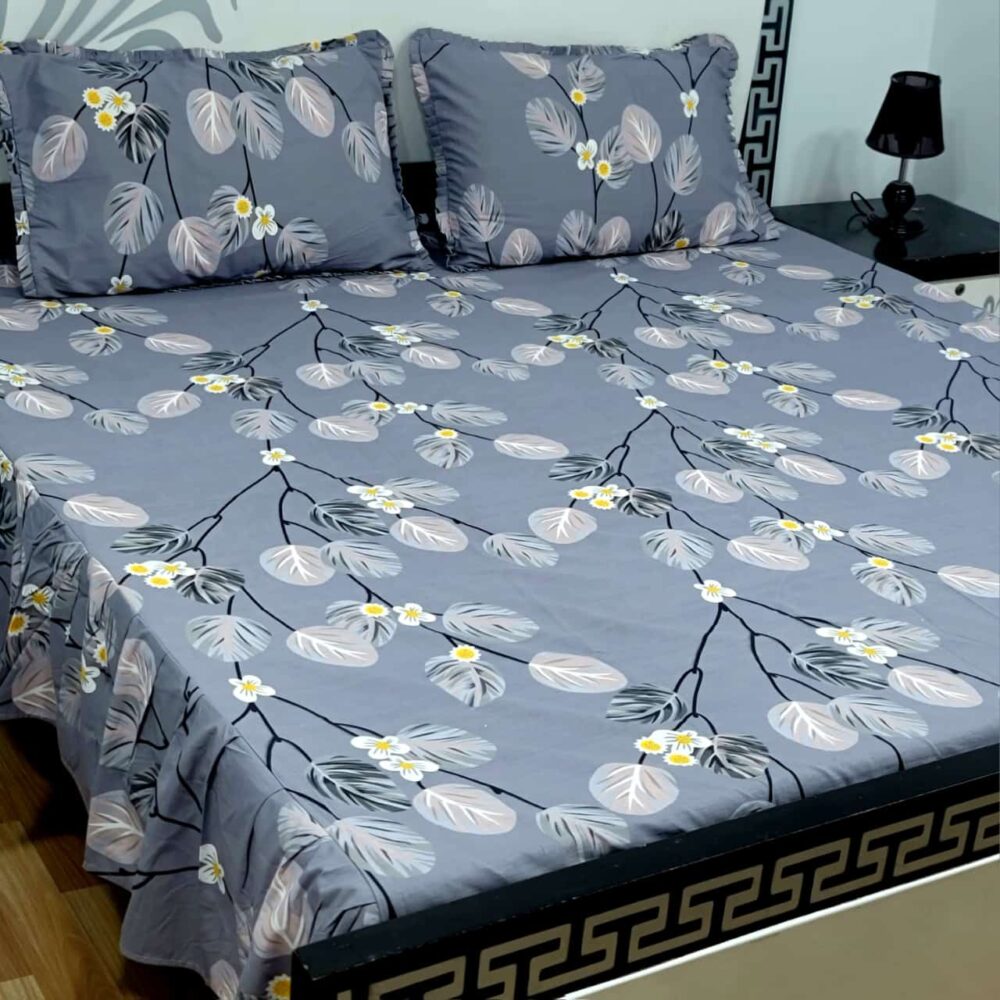 3 Piece Stiched 2 Sided Frill Bedsheets - Image 14