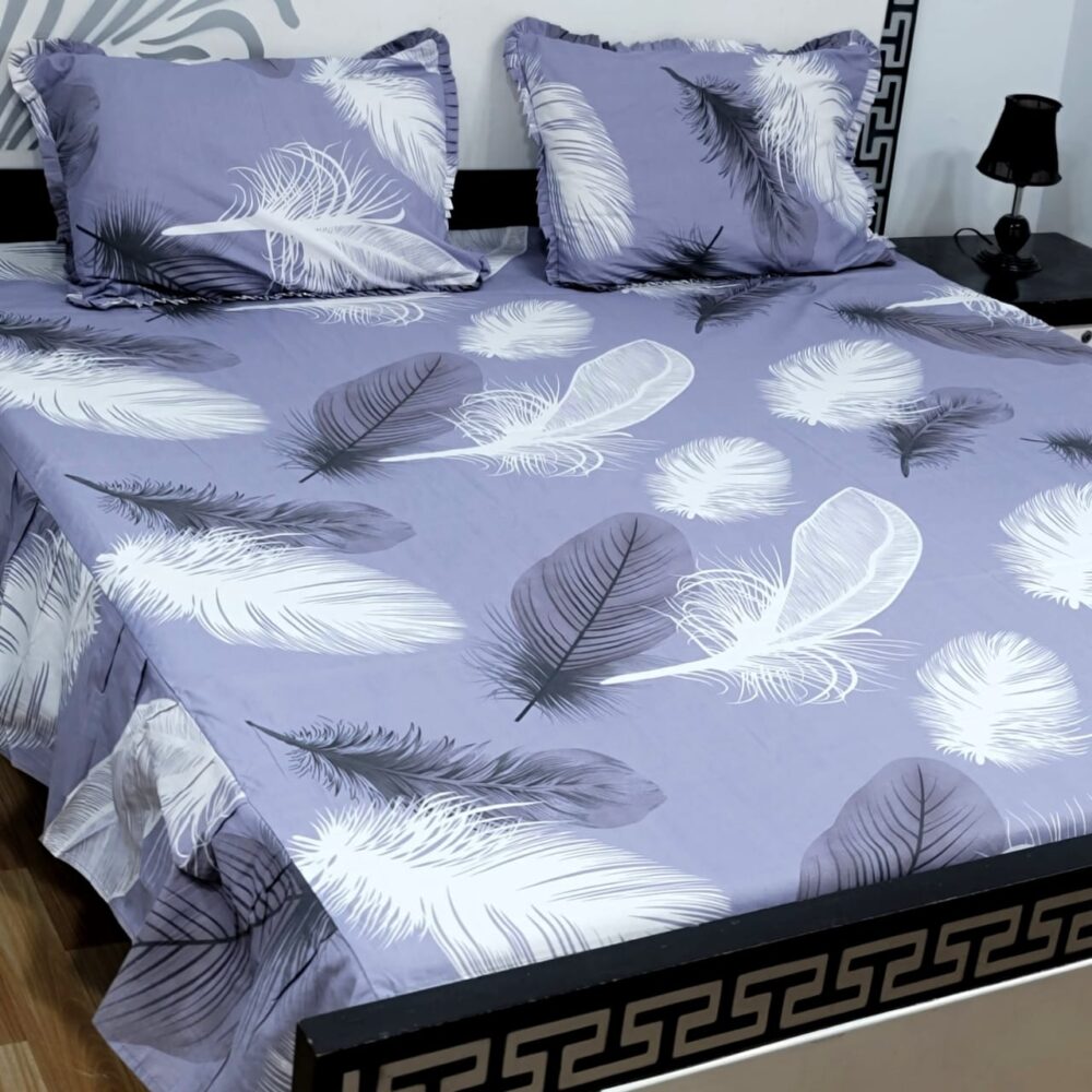 3 Piece Stiched 2 Sided Frill Bedsheets - Image 22