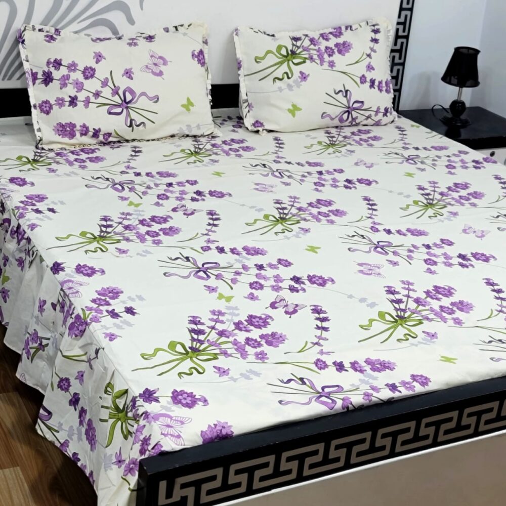 3 Piece Stiched 2 Sided Frill Bedsheets - Image 29