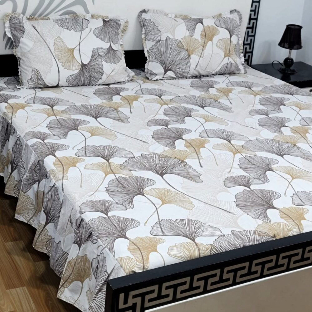 3 Piece Stiched 2 Sided Frill Bedsheets - Image 32