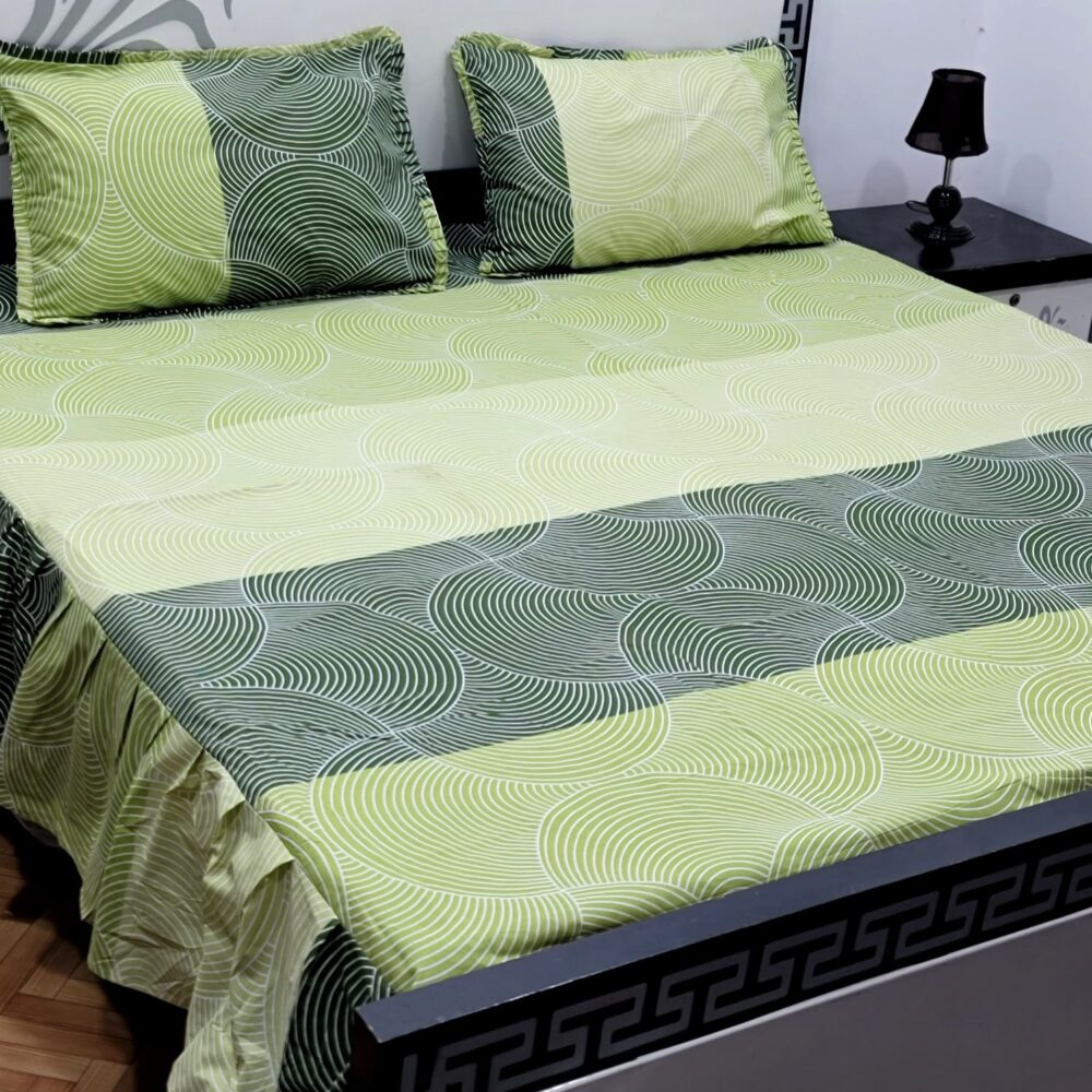 3 Piece Stiched 2 Sided Frill Bedsheets - Image 34